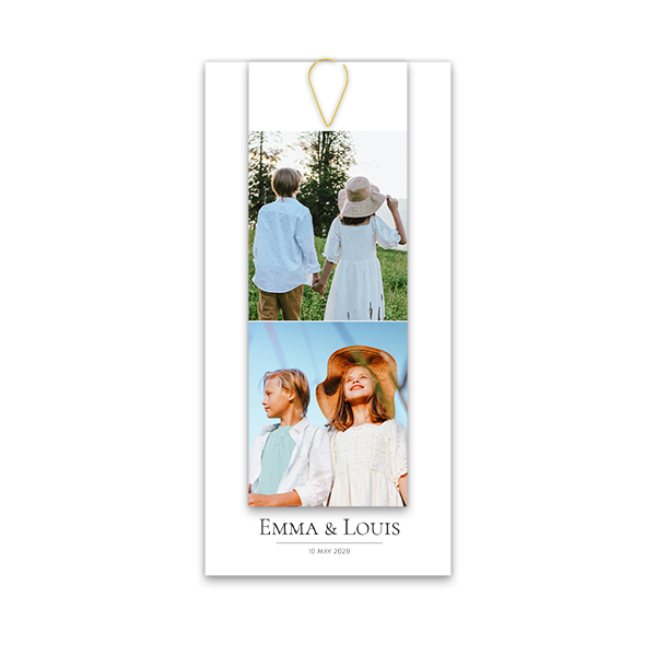 Two-piece card Gold - set of 12 (19,6 x 9,3 cm) Two-piece card Gold - set of 12 (19,6 x 9,3 cm)