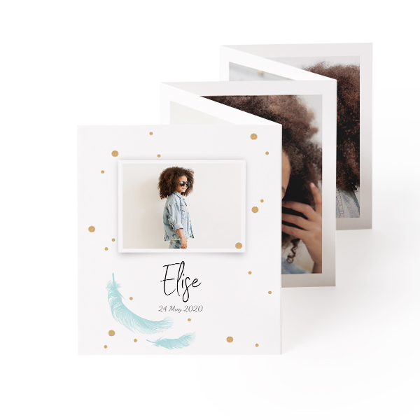 Fold out photo card Portrait (7,1 x 8,8 cm)
