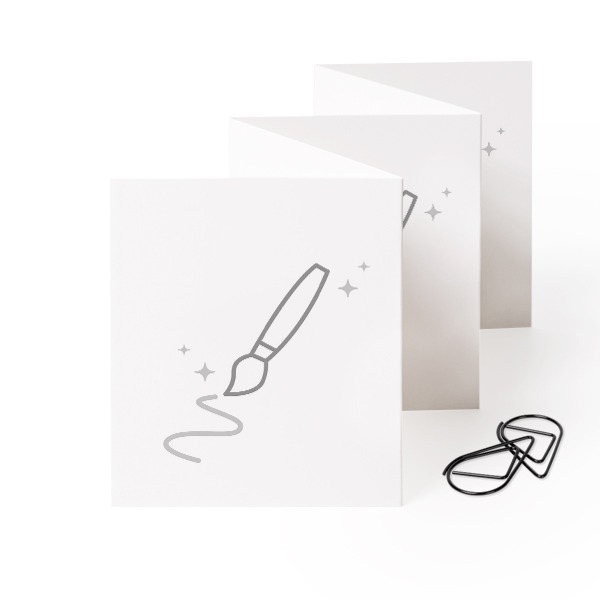 Carte portfolio Portrait - trombone noir (lot de 12) (7,1 x 8,8 cm)
