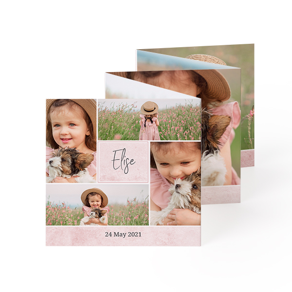Fold out photo card Square (8 x 8 cm)