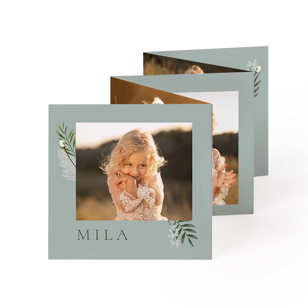 Fold out photo card Square (8 x 8 cm) Fold out photo card Square (8 x 8 cm)