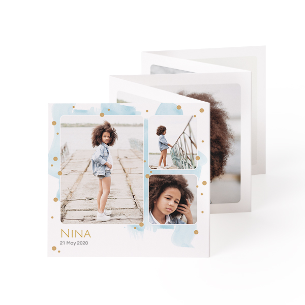 Fold out photo card Square (8 x 8 cm) Fold out photo card Square (8 x 8 cm)
