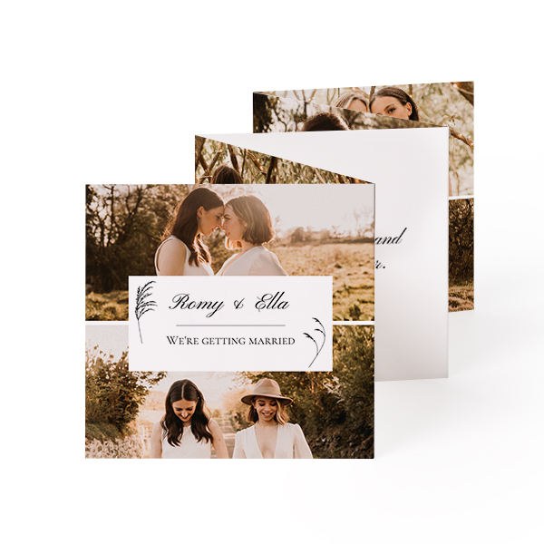 Fold out photo card Square (8 x 8 cm) Fold out photo card Square (8 x 8 cm)