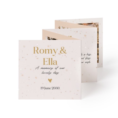 Fold out photo card Square (8 x 8 cm) Fold out photo card Square (8 x 8 cm)
