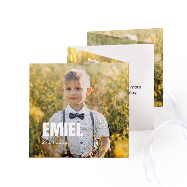Portfoliokaart Vierkant (Set van 12) Wit lint (8 x 8 cm) Portfoliokaart Vierkant (Set van 12) Wit lint (8 x 8 cm)