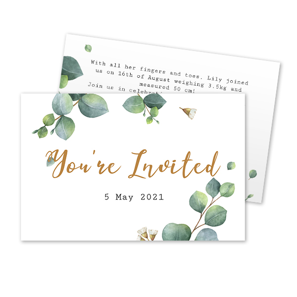 Carton d'invitation 8,5 x 5,5 cm Carton d'invitation 8,5 x 5,5 cm
