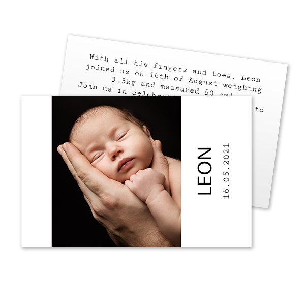 Reception Card 8,5 x 5,5 cm