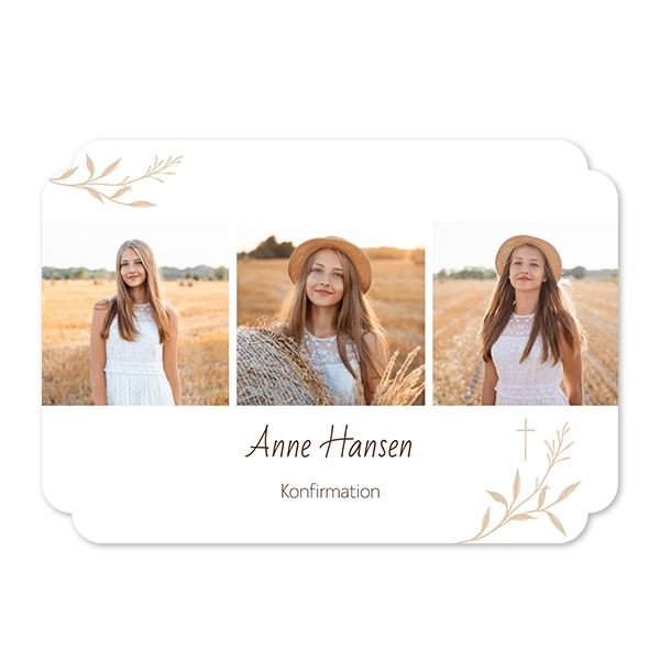Enkle Fotokort dobbelt afrunding landskap 14,3 x 10 cm