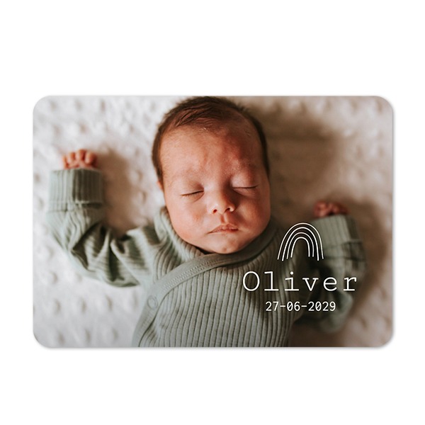 Single card landscape rounded corners 14,3 x 10 cm