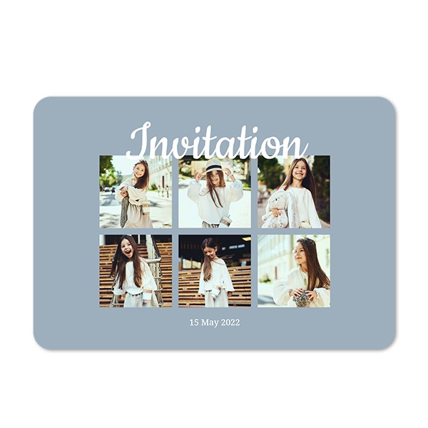Single card landscape rounded corners 14,3 x 10 cm