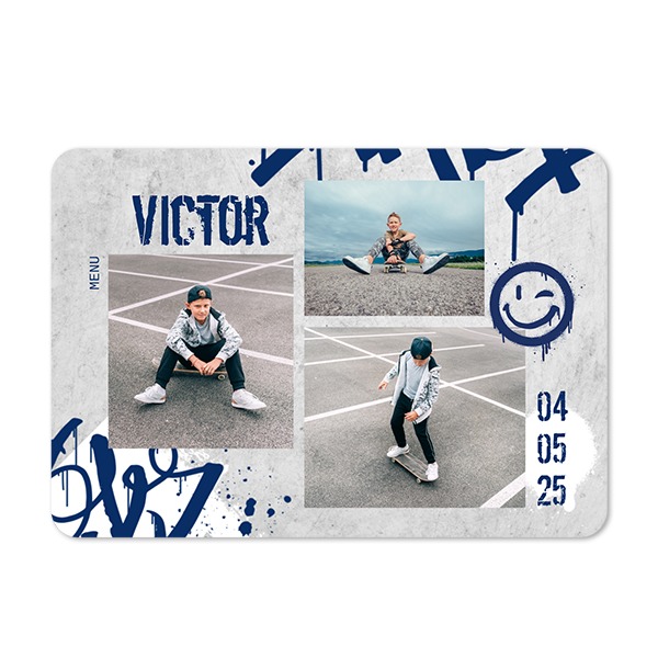 Single card landscape rounded corners 14,3 x 10 cm