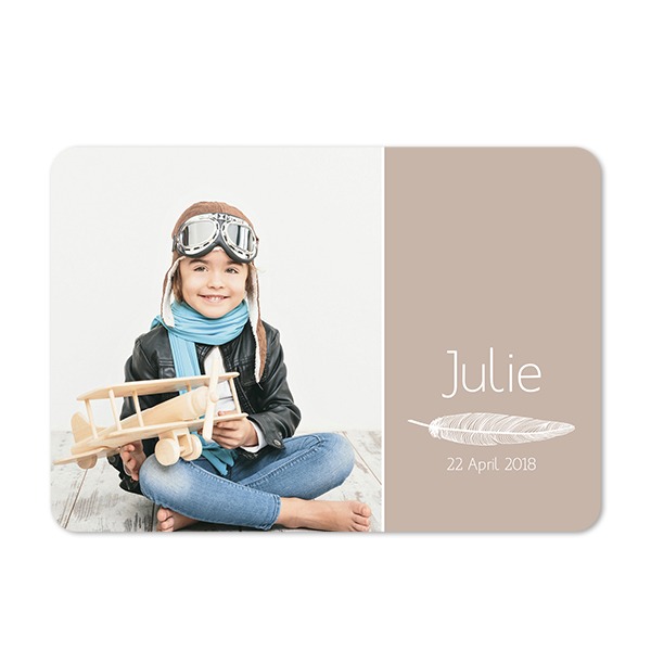 Single card landscape rounded corners 14,3 x 10 cm
