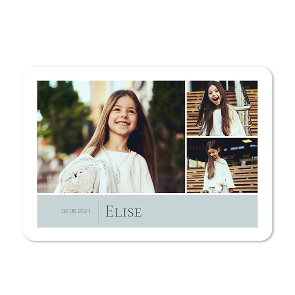 Single card landscape rounded corners 14,3 x 10 cm