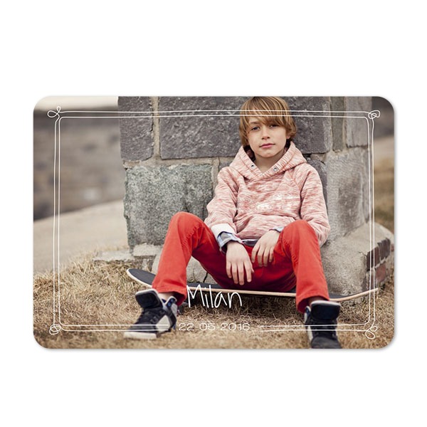 Single card landscape rounded corners 14,3 x 10 cm