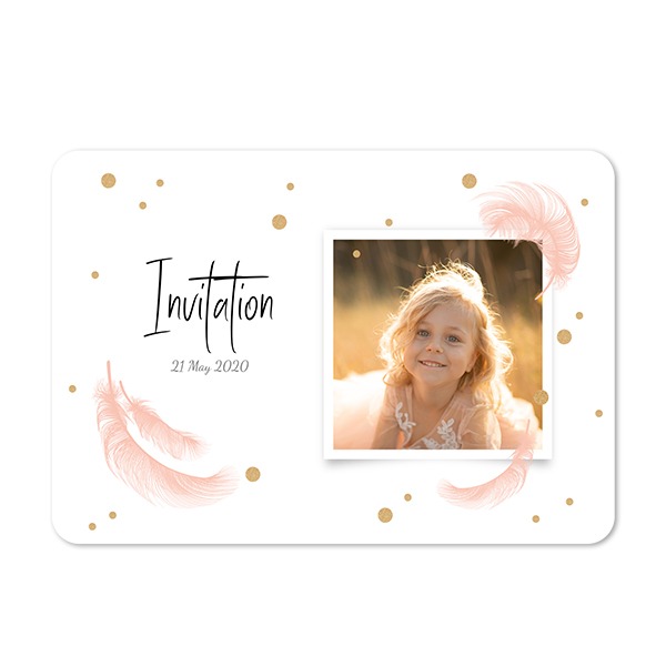 Single card landscape rounded corners 14,3 x 10 cm