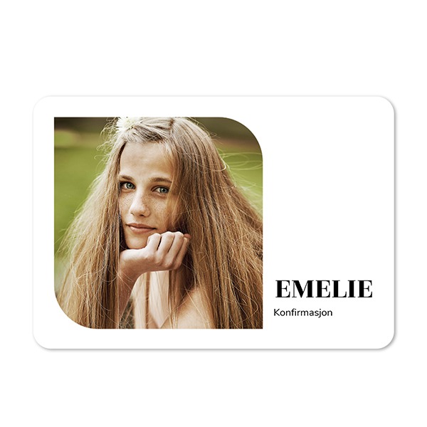 Enkle Fotokort liggende runde hjørner 14,3 x 10 cm
