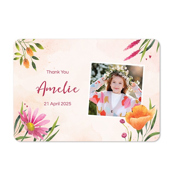 Single card landscape rounded corners 14,3 x 10 cm