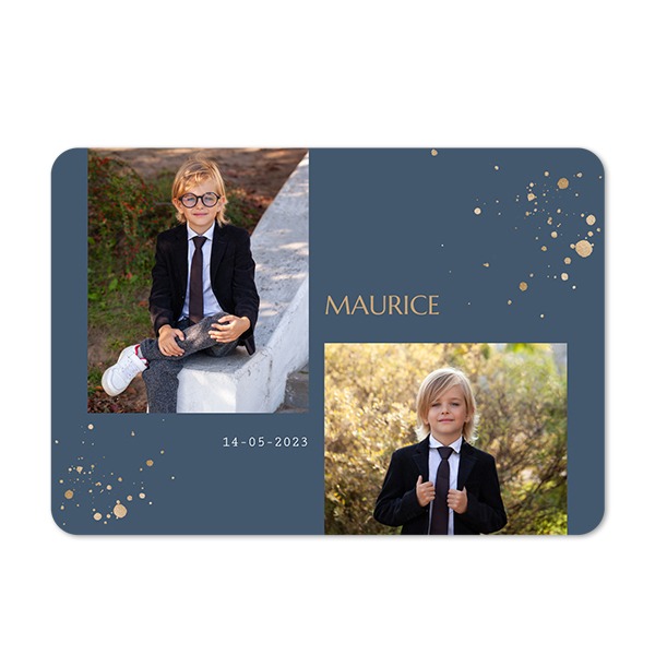 Single card landscape rounded corners 14,3 x 10 cm