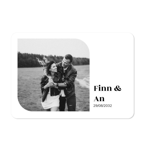 Single card landscape rounded corners 14,3 x 10 cm