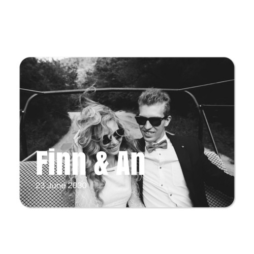 Single card landscape rounded corners 14,3 x 10 cm