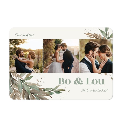 Single card landscape rounded corners 14,3 x 10 cm