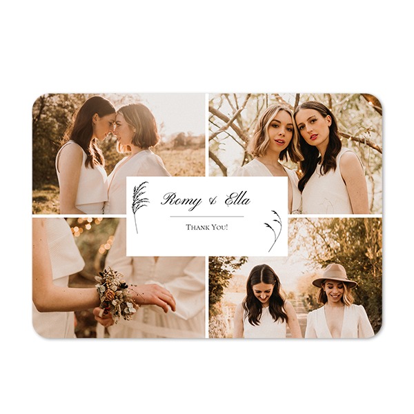Single card landscape rounded corners 14,3 x 10 cm