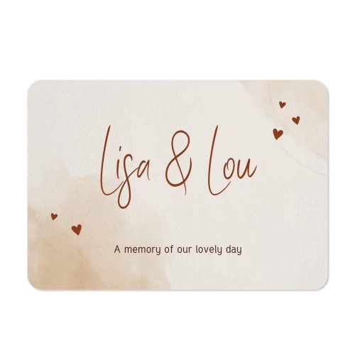 Single card landscape rounded corners 14,3 x 10 cm