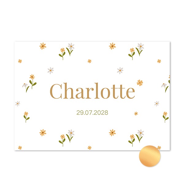 Kaart met goudfolie - liggend 14,3 x 10 cm Kaart met goudfolie - liggend 14,3 x 10 cm