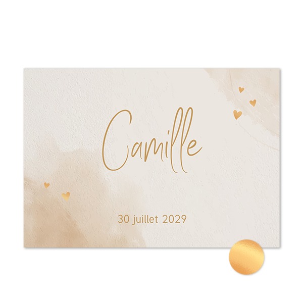 Carte avec dorure en relief - Paysage Carte avec dorure en relief - Paysage
