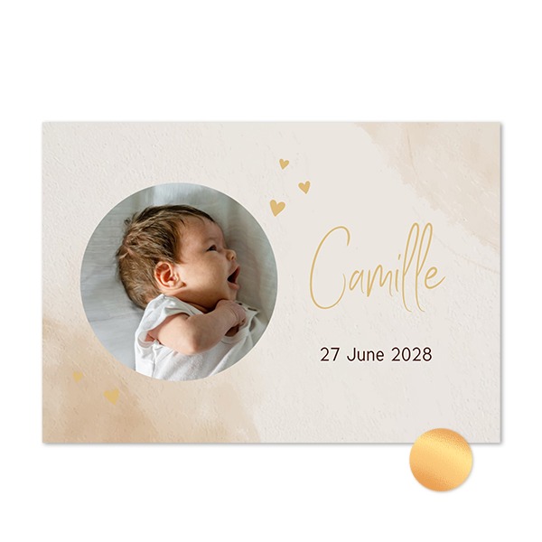 Gold Foil Photo Card Landscape 14,3 x 10 cm