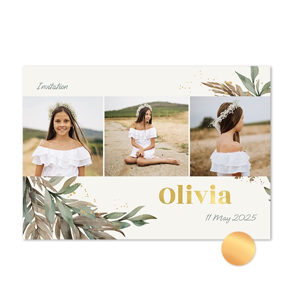 Gold Foil Photo Card Landscape 14,3 x 10 cm