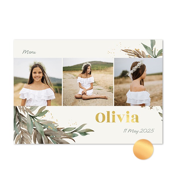 Gold Foil Photo Card Landscape 14,3 x 10 cm