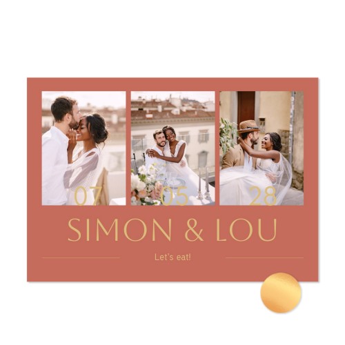 Gold Foil Photo Card Landscape 14,3 x 10 cm