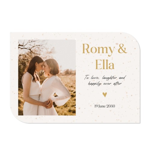 Single Card Half Rounded Horizontal 14,3 x 10 cm