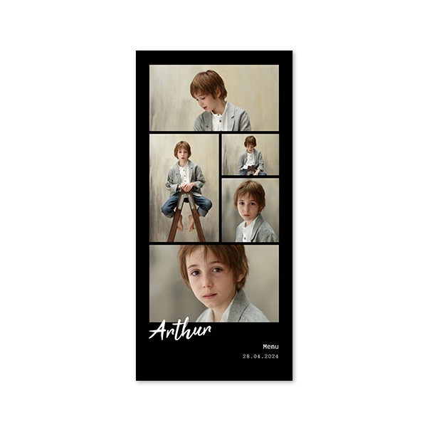 Faire-part 1 volet Pano portrait 9,3 x 19,6 cm Faire-part 1 volet Pano portrait 9,3 x 19,6 cm