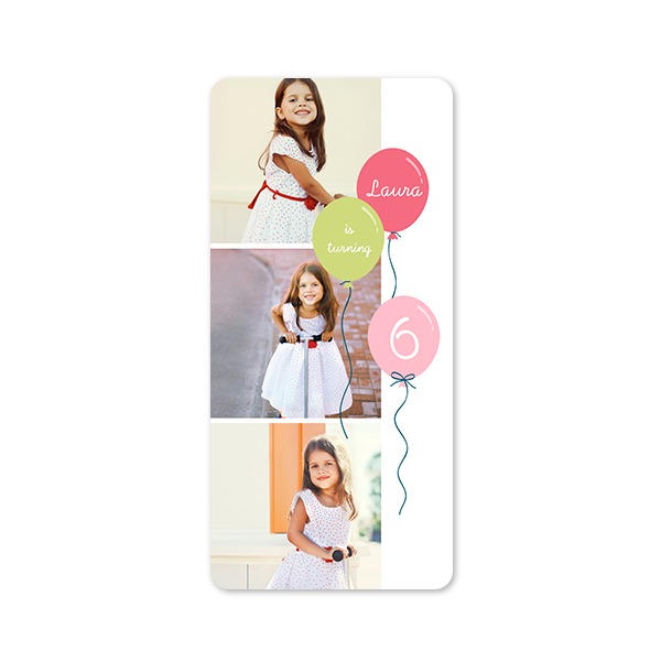 Single Card Panoramic Portrait rounded corners 9,3 x 19,6 cm