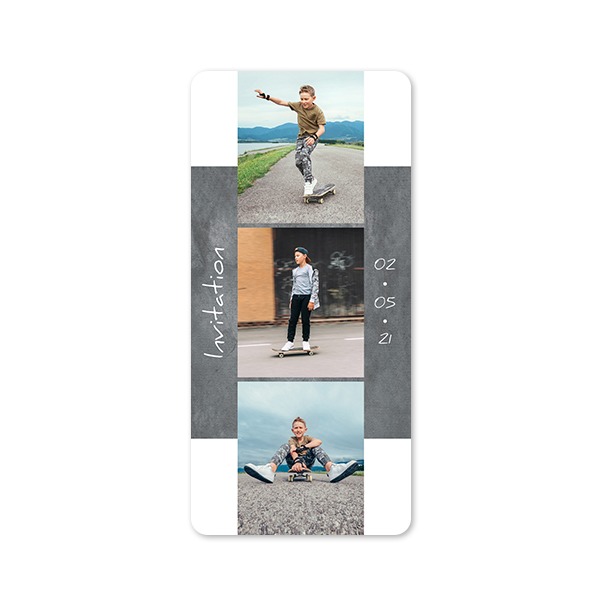 Single Card Panoramic Portrait rounded corners 9,3 x 19,6 cm