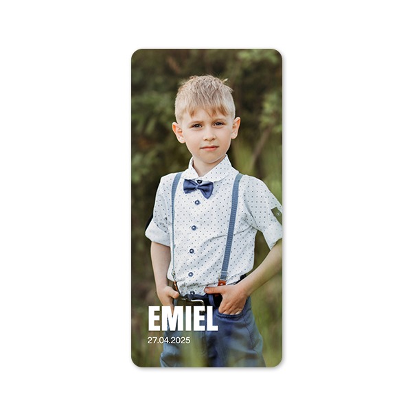 Single Card Panoramic Portrait rounded corners 9,3 x 19,6 cm