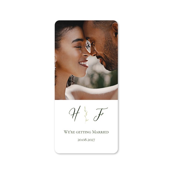 Single Card Panoramic Portrait rounded corners 9,3 x 19,6 cm