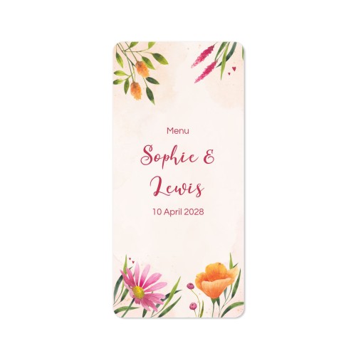 Single Card Panoramic Portrait rounded corners 9,3 x 19,6 cm