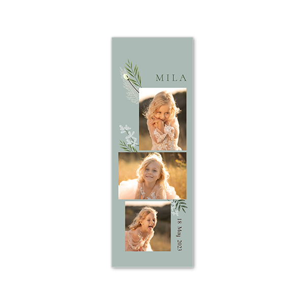 Faire-part Languette portrait 17,0 x 6,0 cm Faire-part Languette portrait 17,0 x 6,0 cm