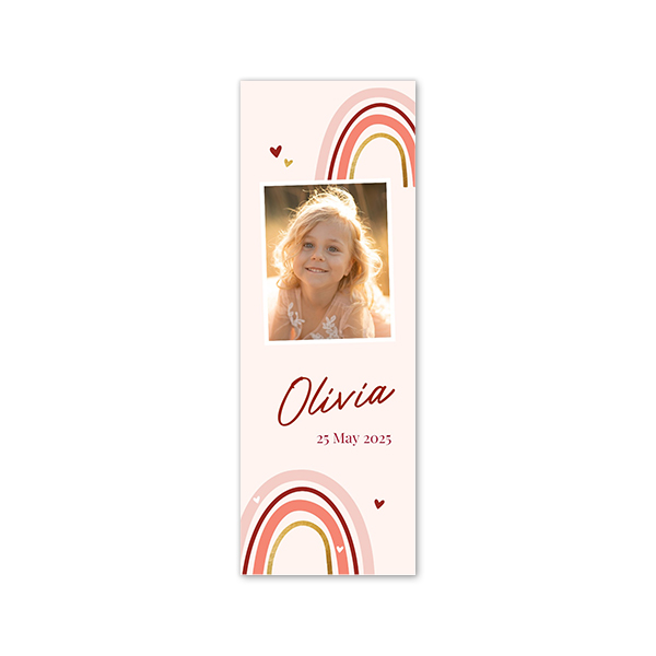 Faire-part Languette portrait 17,0 x 6,0 cm