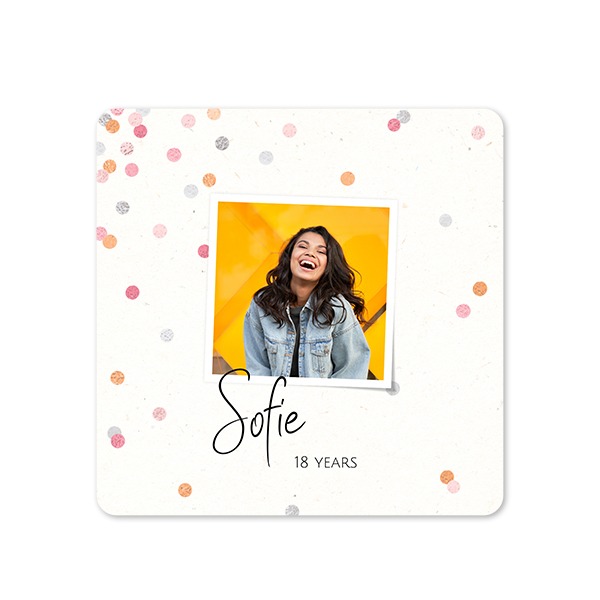 Single Card square rounded corners 14,3 x 14,3 cm