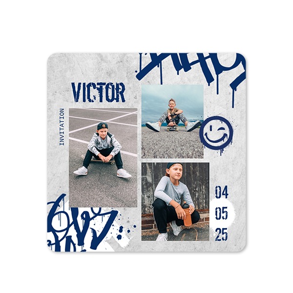 Single Card square rounded corners 14,3 x 14,3 cm