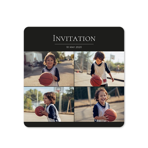 Single Card square rounded corners 14,3 x 14,3 cm