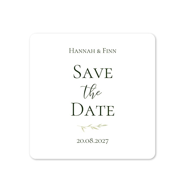 Single Card square rounded corners 14,3 x 14,3 cm