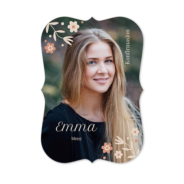 Enkle Fotokort med spisse kanter stående 10 x 14,3 cm
