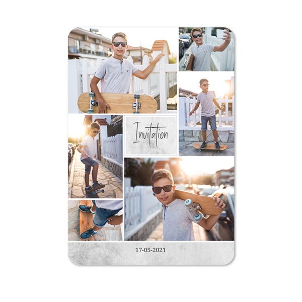 Single Card portrait rounded corners 10 x 14,3 cm