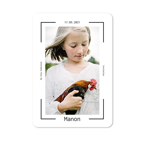 Single Card portrait rounded corners 10 x 14,3 cm
