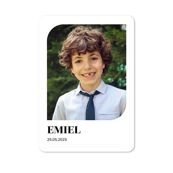 Single Card portrait rounded corners 10 x 14,3 cm